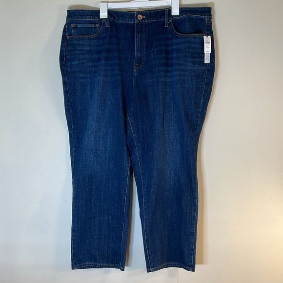 NWT. Talbots 22W Flawless High Waist Modern Ankle Straight Leg Jeans. - Picture 2 of 10